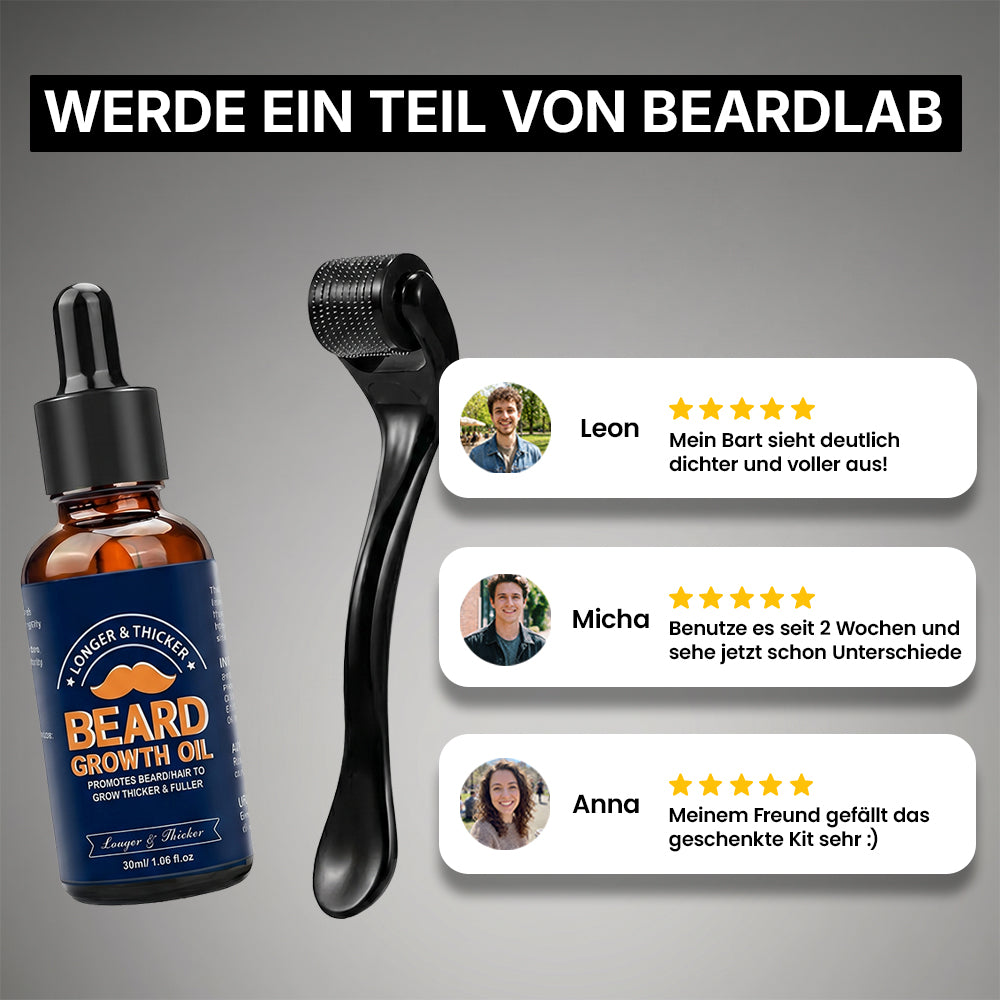 Beardlab™ - Beard Growth Kit | Voller Bart in 9 Wochen!