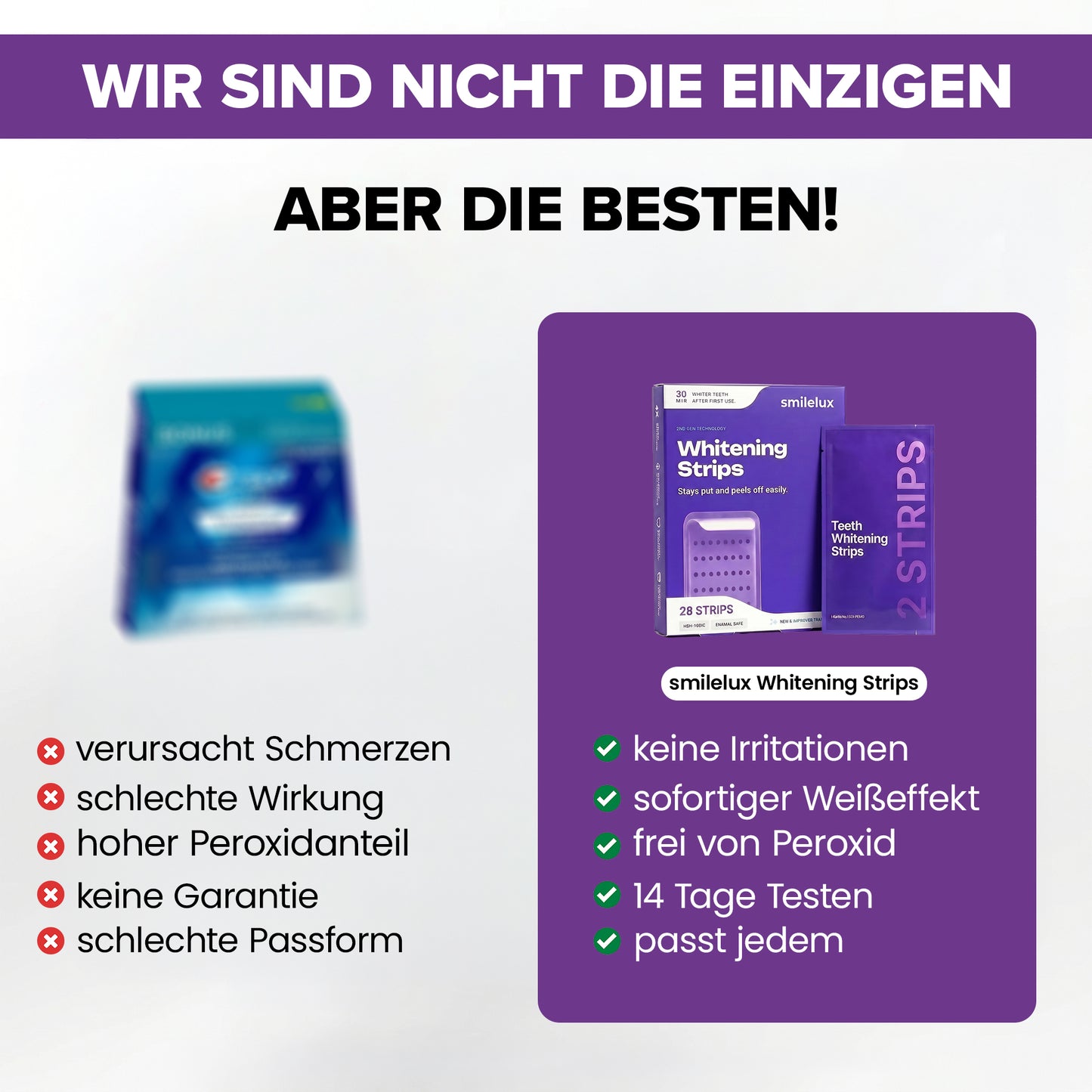 smilelux™ Violet Pro Zahnaufhellungsstreifen
